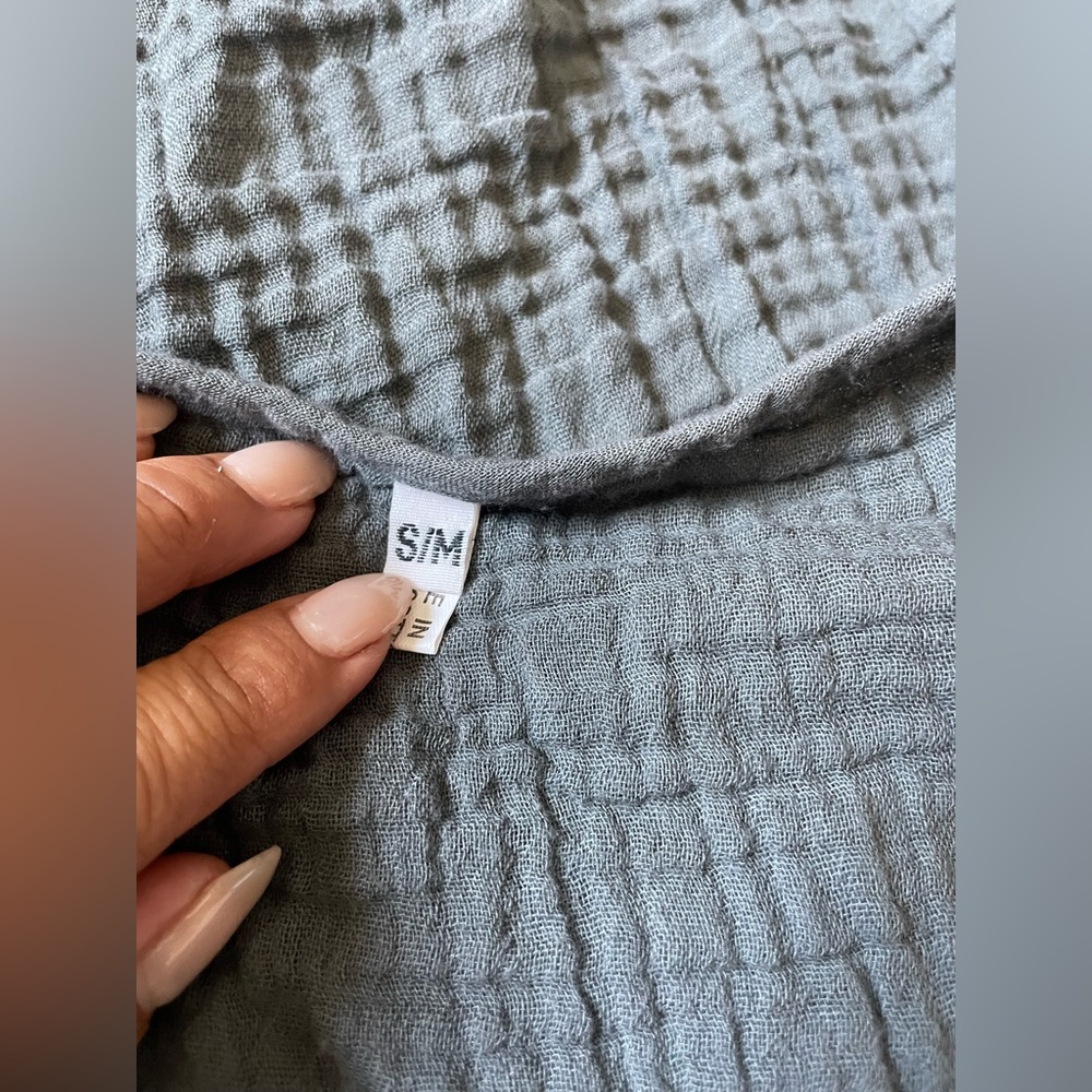 Gauze Cotton dress in Gray S/M - Picture 3 of 6